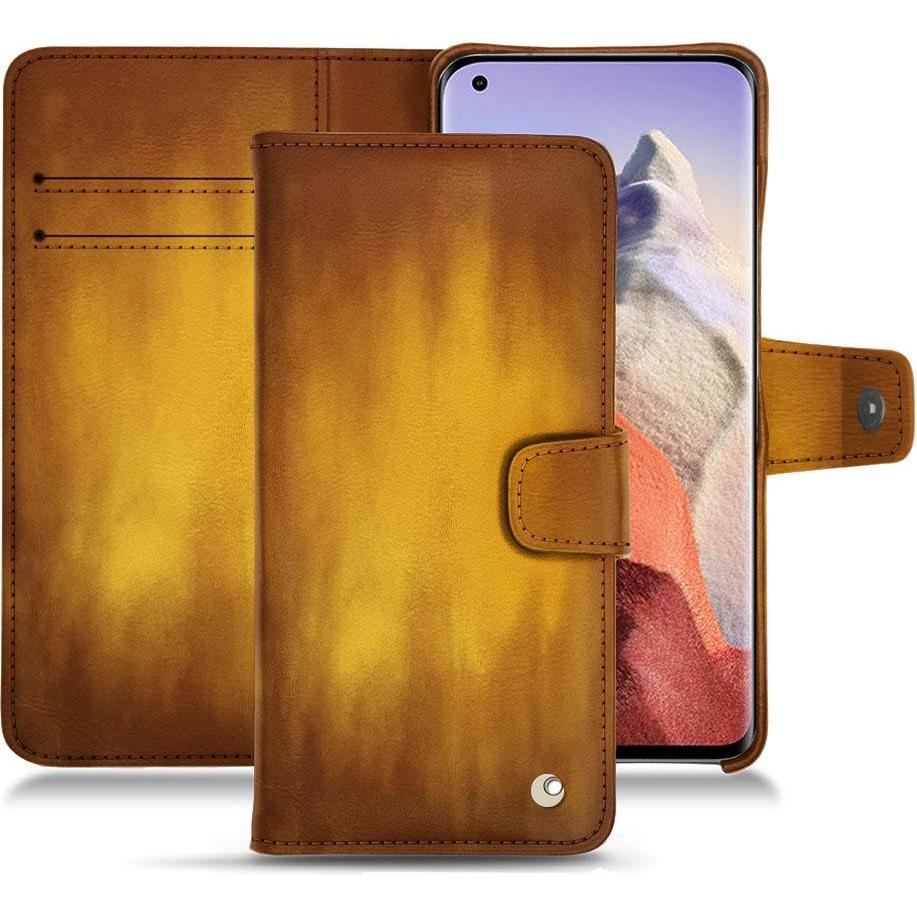 Noreve Lederschutzhülle Wallet (Xiaomi Mi 11 Ultra), Smartphone Hülle, Gold