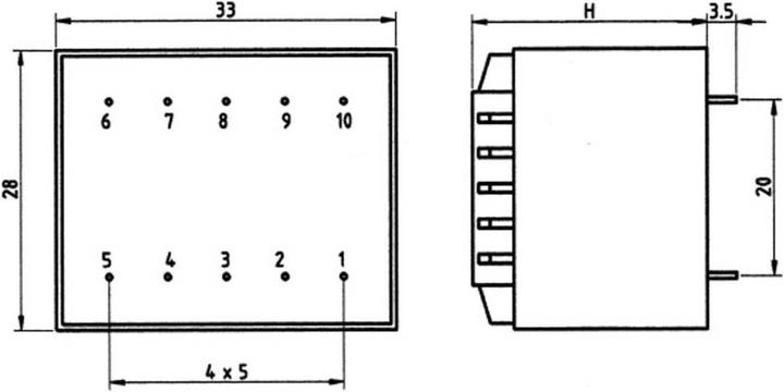 Immagine prodotto Weiss Elektrotechnik Trasformatore di stampa EI 30 1,5 VA