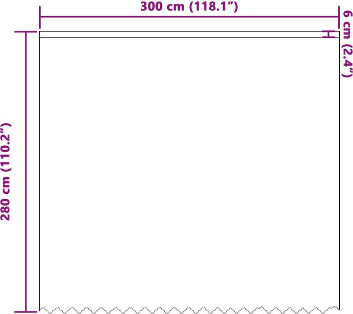 Produktbild vidaXL Spitzenvorhang (300 x 280 cm)
