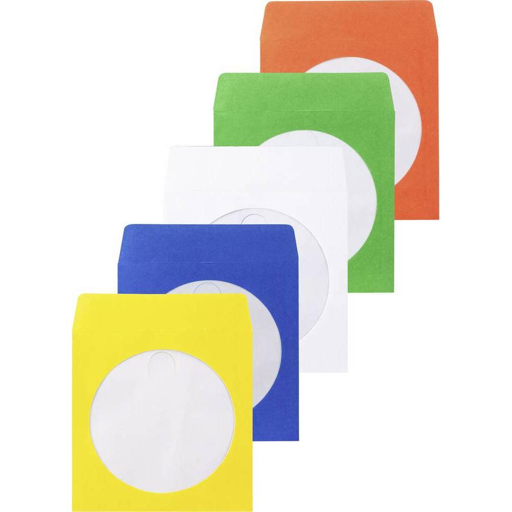 Thumbnail - Basetech CD/DVD Hülle BT-2267608 Blau, Grün, Orange, Weiss, Gelb 1 St., Optische Medien Zubehör