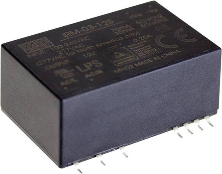 Actual product image MeanWell IRM-03-15S Power Supply & Voltage Converter (Overvoltage protection adapter)