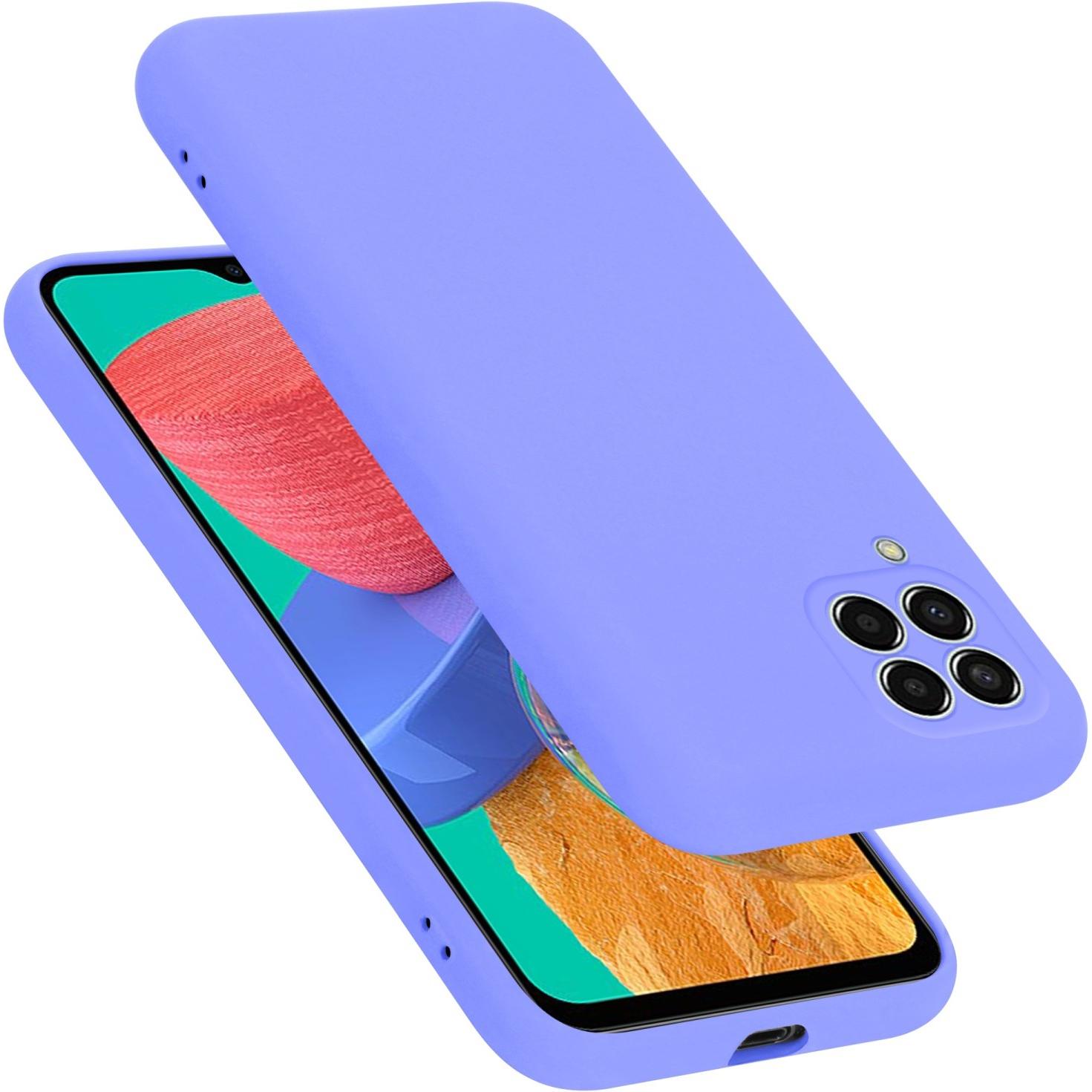Cadorabo TPU Liquid Silicone Case Hülle für Samsung Galaxy M33 5G (Samsung Galaxy A33 5G), Smartphone Hülle, Violett