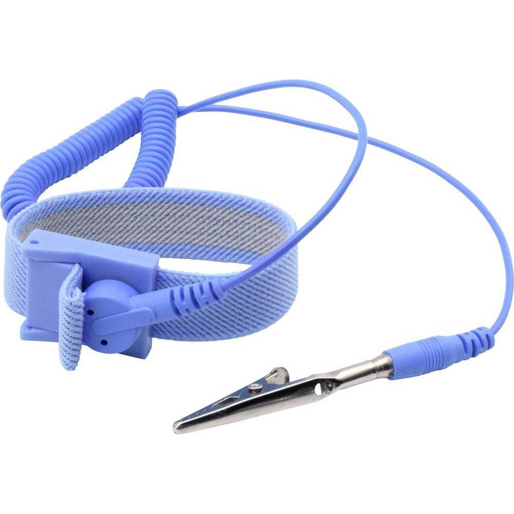 Quadrios, Zubehör Arbeitsschutz, ESD-Handgelenkband Blau Druckknopf 10 mm (Statikschutz)