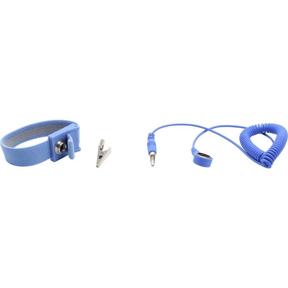 Thumbnail - Quadrios, Zubehör Arbeitsschutz, ESD-Handgelenkband Blau Druckknopf 10 mm (Statikschutz)