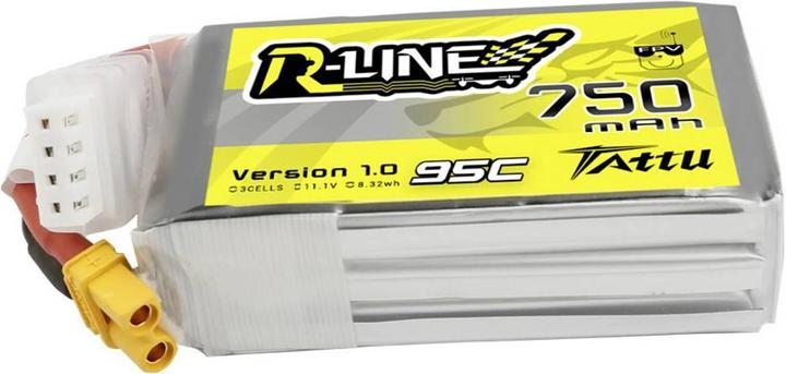 Produktbild Tattu R-Line 750mAh 11.1V 3S1P 95C Lipo Battery (11.10 V, 750 mAh)