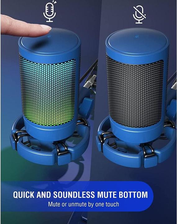 Immagine prodotto Fifine A6V USB RGB Gaming Mic blu