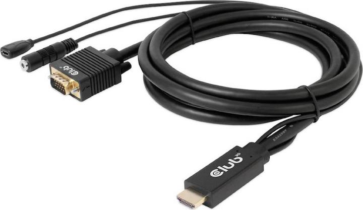 Produktbild Club 3D Club3D Kabel HDMI+Micro-USB-Buchse > VGA+ St/Bu (2 m)