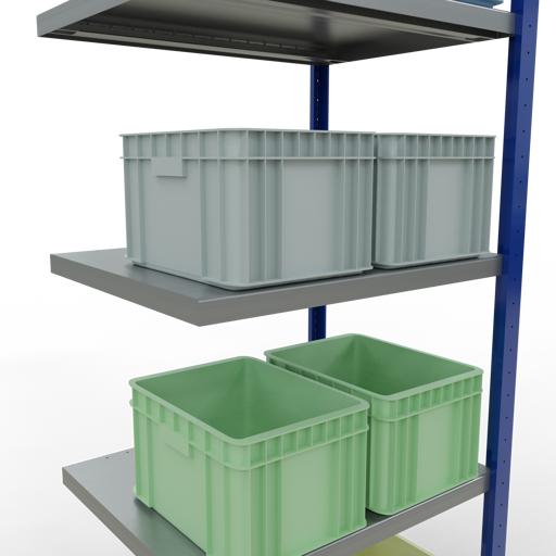 Actual product image Schulte Lagertechnik MULTIplus250 boltless bay system with length ledger