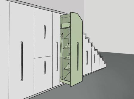 Produktbild HAWA Hochschrank-Front-Vollauszüge -FORTE für Holzkonstruktionen