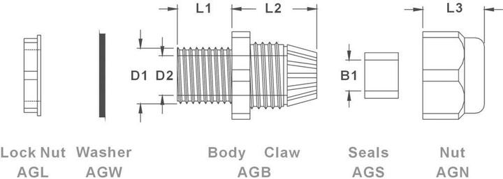 Actual product image Tru Components Cable gland AGR with IP68