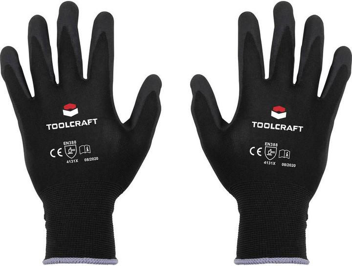Toolcraft Gants de en polyamide avec revêtement nitrile taille 7 (7)
