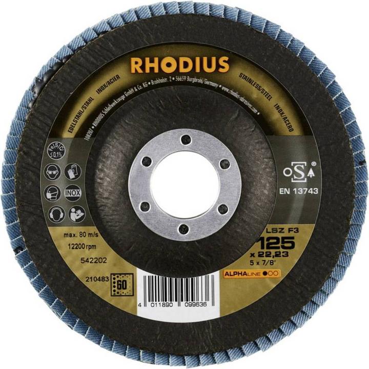 Produktbild Rhodius LSZ F3 Fächerscheibe 125 x 22.23 - P60 (60)