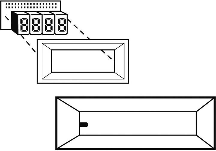Actual product image Strapubox AR 4 A Front frame Black Suitable for LC display 4-digit