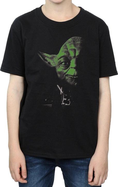 Actual product image Star Wars Boys Yoda Green Face T-Shirt (116)