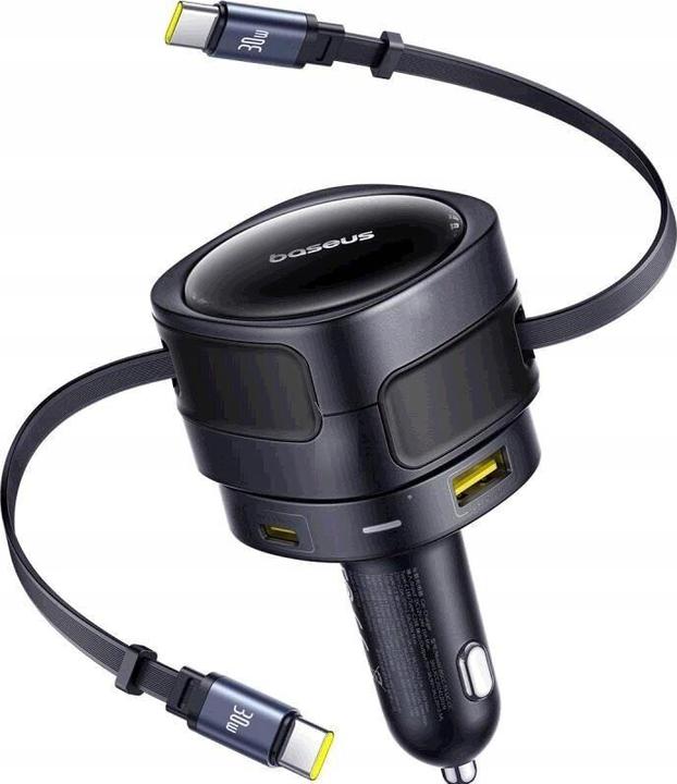 Produktbild Baseus Enjoyment Max Car Charger C+C Cables & U+C Ports 90W Cosmic Black