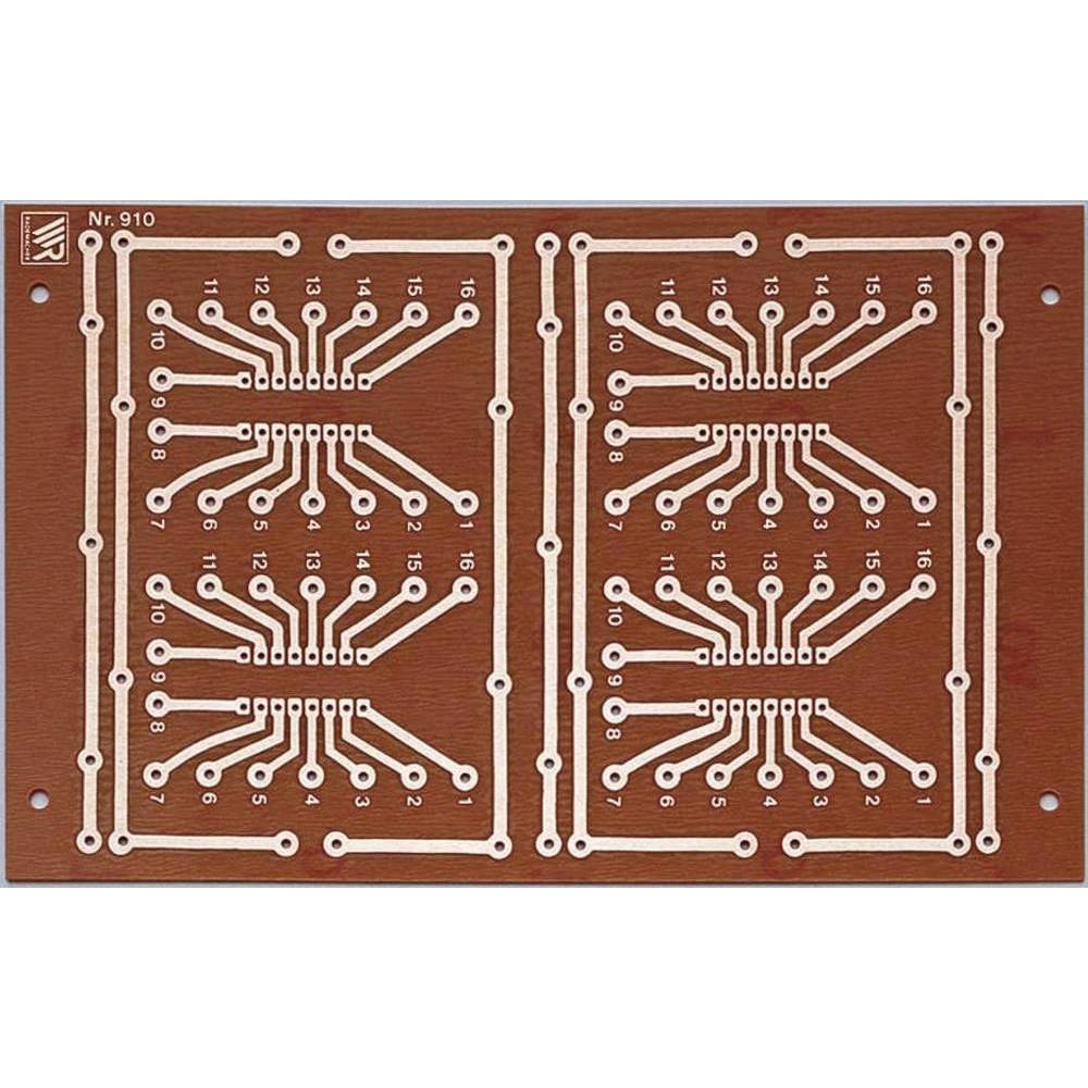 Rademacher WR Platine Hartpapier (L x B) 160 mm x 100 mm 35 µm Rastermass 2.54 mm WR-Typ 910 1 St. (Platine), Elektronik...