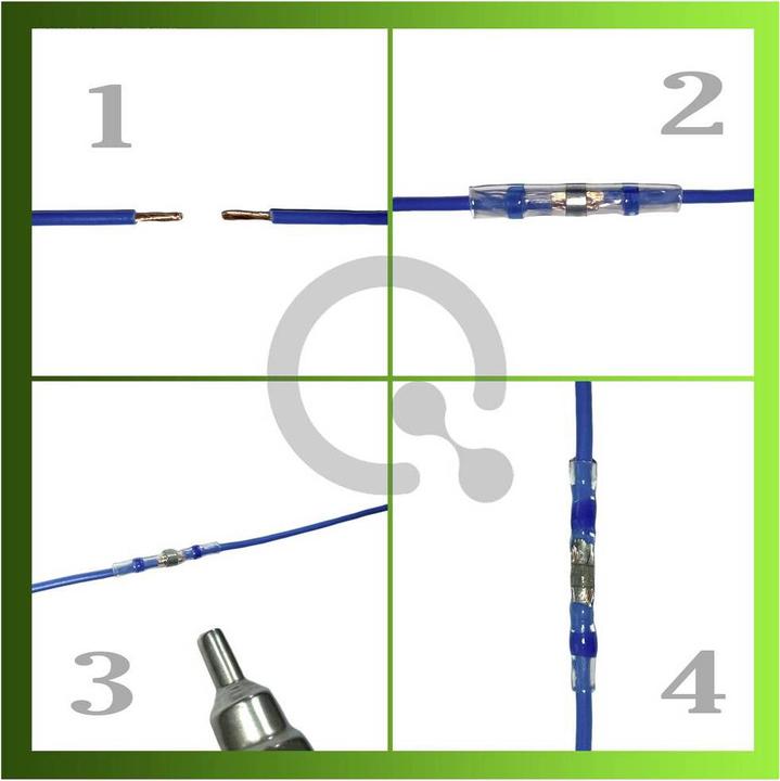 Image du produit Quadrios 2011C400 Connecteur bout à bout 1.5 mm² 2.5 mm² Entièrement isolé Bleu 15 pcs.