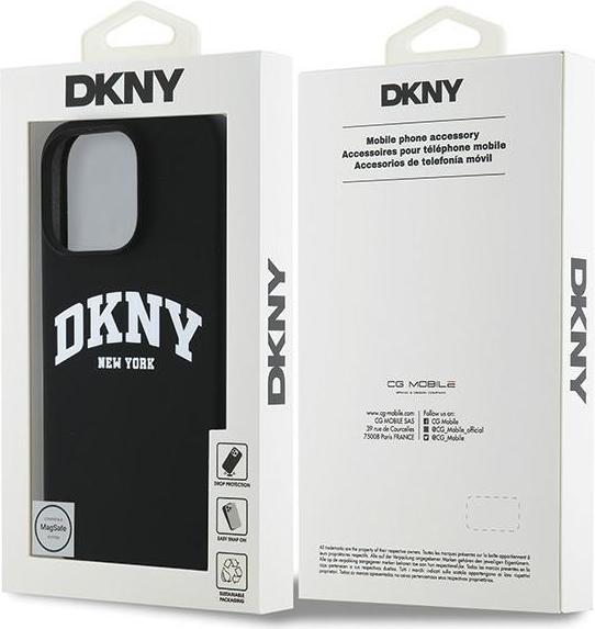 Immagine prodotto DKNY DKHMP16XSNYACH Custodia rigida iPhone 16 Pro Max 6,9" in silicone bianco stampato Logo MagSafe (Apple iPhone 16 Pro Max)