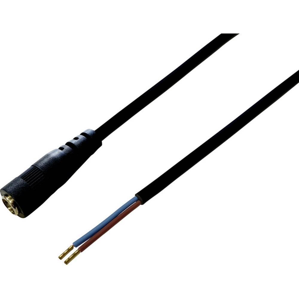 Tru Components Niedervolt-Anschlusskabel Niedervolt-Buchse, Elektronikkabel + Stecker, Schwarz