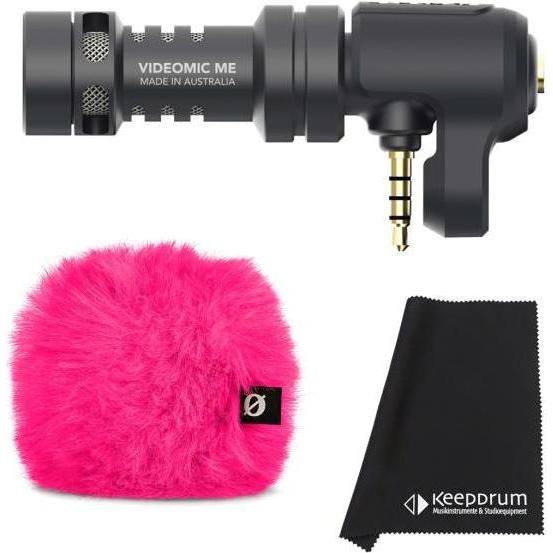 Thumbnail - RØDE Videomic Me mit Windschutz Pink und Tuch, Mikrofon