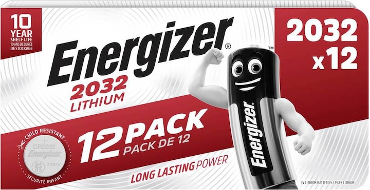 Immagine prodotto Energizer Lithium CR2032 (12 pz., CR2032, 240 mAh)