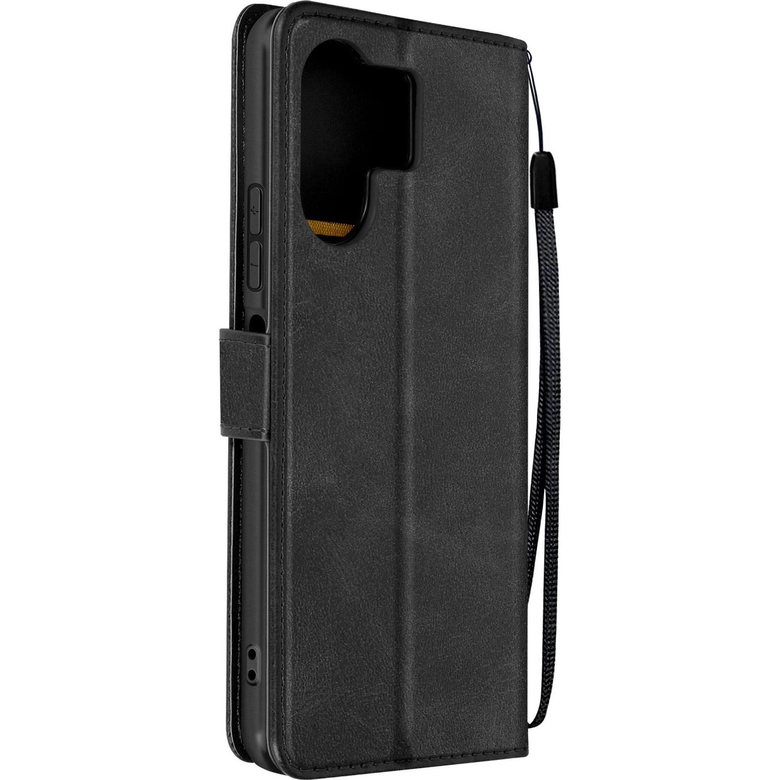 Thumbnail - Avizar Wallet Cover with Strap Series (Xiaomi Poco M6), Smartphone Hülle, Schwarz