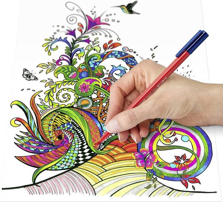 Immagine prodotto Staedtler penne a punta triangolare in fibra triplus color 323 (323-21 rosa chiaro 323-62 lavanda, 323-43 - arancione chiaro 323-53 - verde lime, 6 colori pastello, 323-54 turchese 323-82 - grigio chiaro, 6 x)