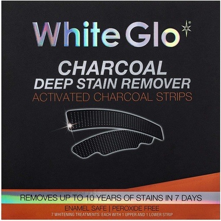 Actual product image White Glo Charcoal Teeth Whitening Strips Teeth Strips Whitening 7Pcs (Strips)