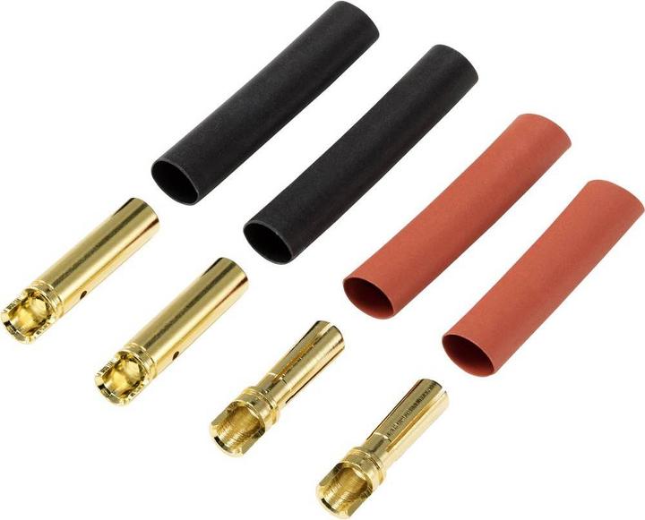 Reely RE-6534189 Akku Stecker 4 mm vergoldet 2 Paar