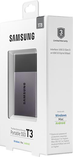 Image du produit Samsung SSD portable T3 (1 To)