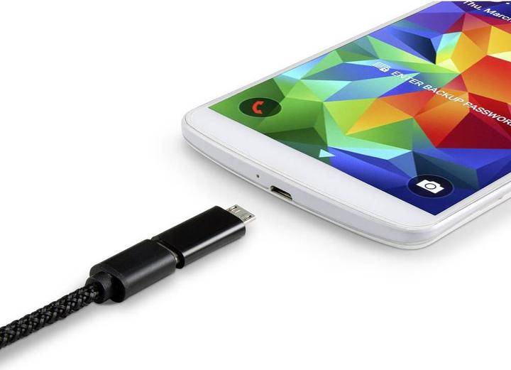 Actual product image Renkforce USB 2.0 Adapter (1x USB 2.0 Plug Micro-B (USB 2.0)