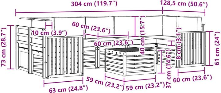 Produktbild vidaXL Outdoor-Sofa