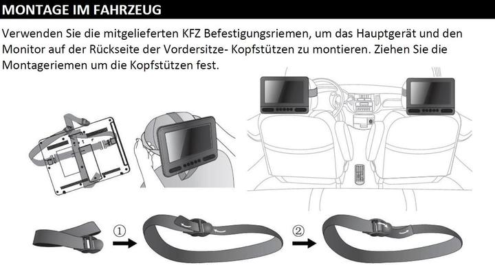 Actual product image Reflexion DVD 7052 Head rests (Portable DVD player)