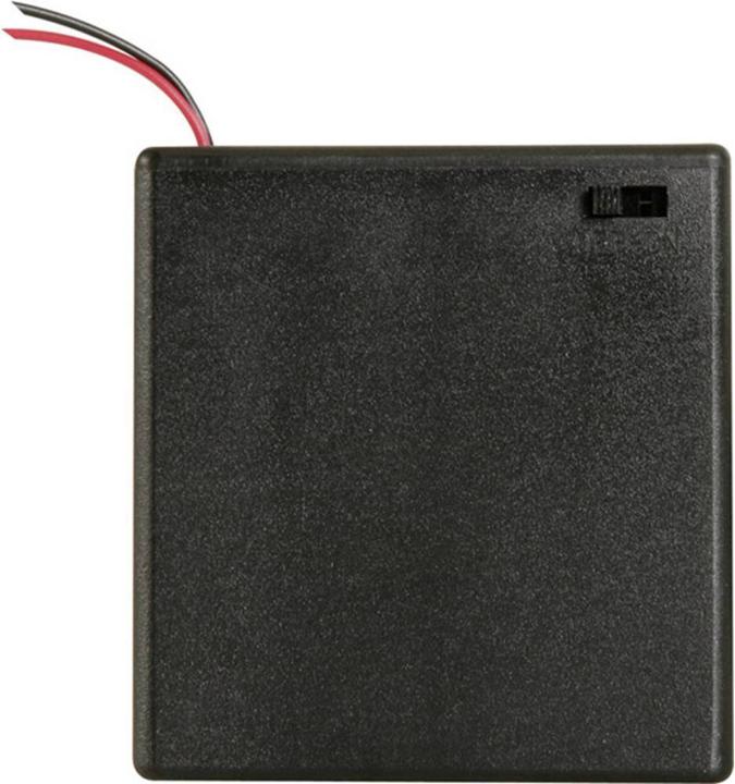 Productafbeelding Velleman Accubak 4x Mignon, kabel en schakelaar