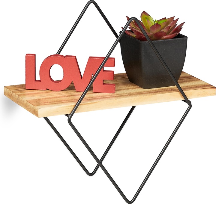 Actual product image Relaxdays Floating wall shelf (30 x 15 x 30 cm)