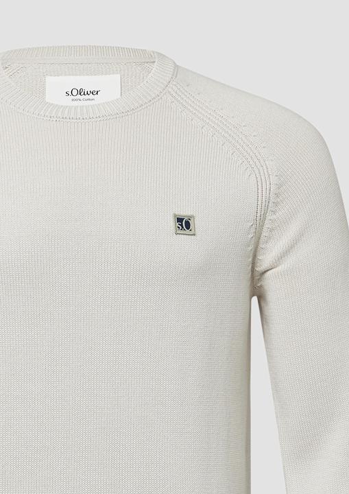 Produktbild s.Oliver Strickpullover Strickpullover aus Baumwolle mit Raglanärmeln (3XL)