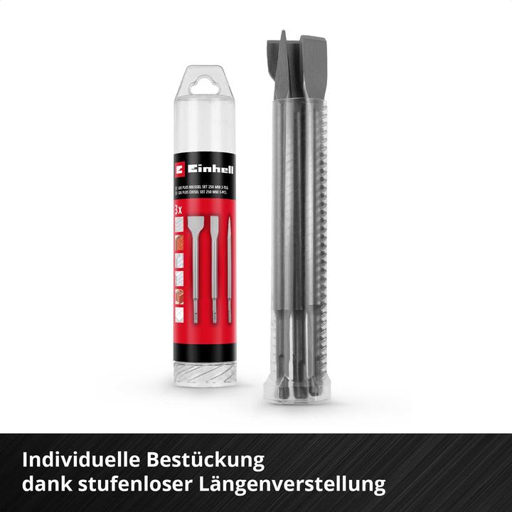 Image du produit Einhell Jeu de burins SDS-Plus 247200, 250 mm, 3 pièces (250 mm)