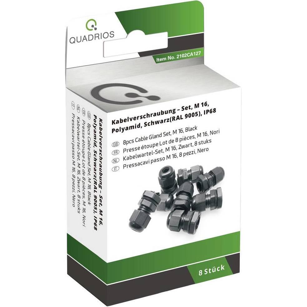Quadrios, Kabelverbindung, Mini-Kabelverschraubungs-Sortiment, - M 16 8 Stück