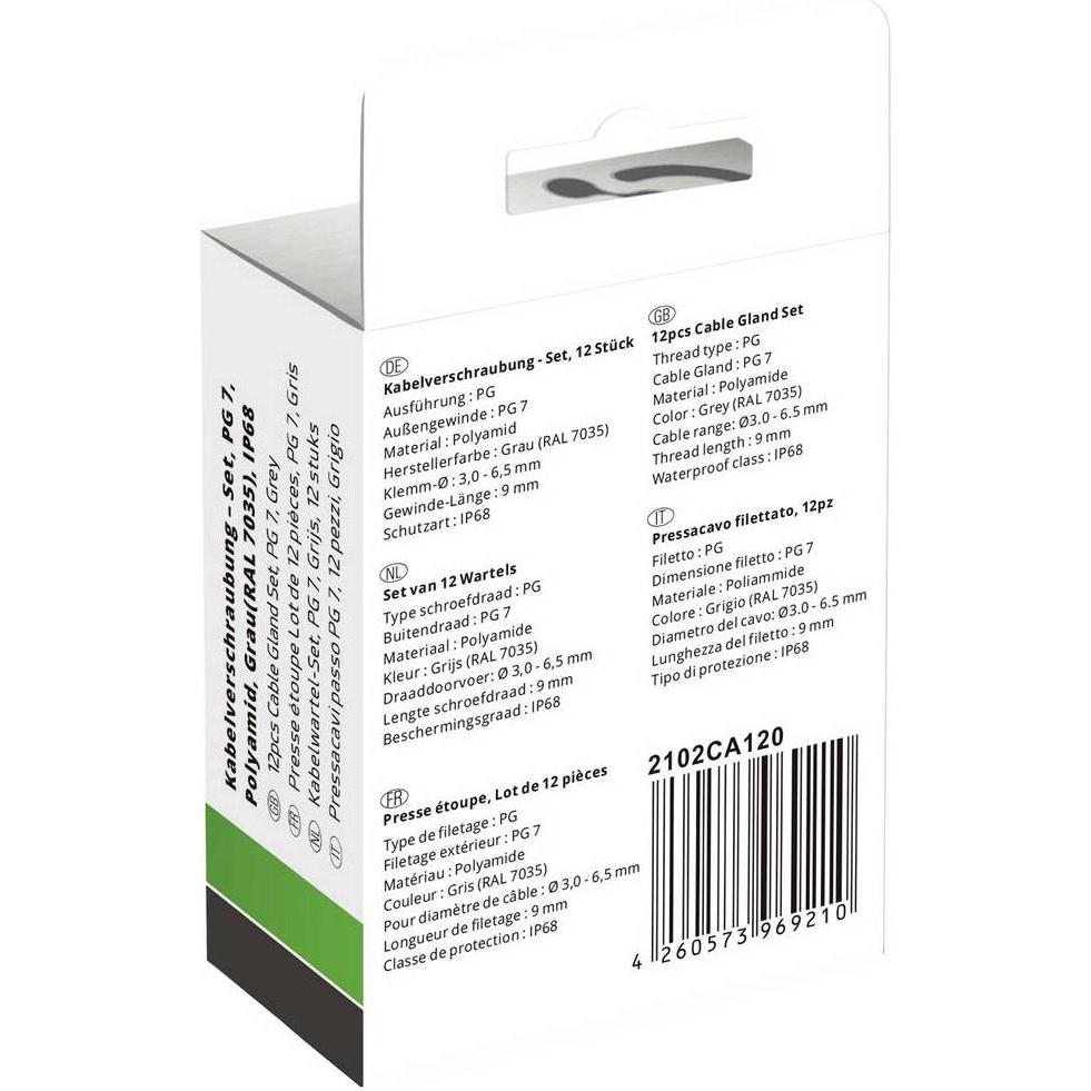 Thumbnail - Quadrios, Kabelverbindung, Mini-Kabelverschraubungs-Sortiment, - PG 7 12 Stück