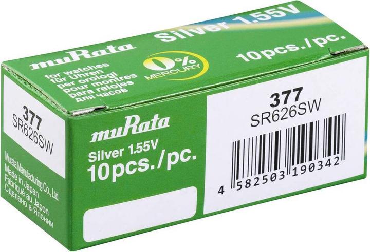 Murata Knopfzellen 377 (10 Stk., Gerätespezifisch, 26 mAh)