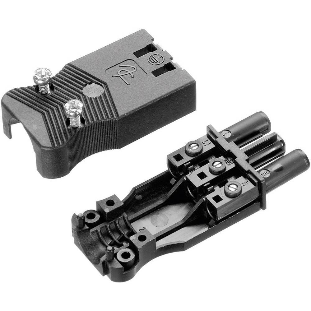 Adels-Contact Gerätesteckverbinder Serie AC 166 G, Elektronikkabel + Stecker, Weiss