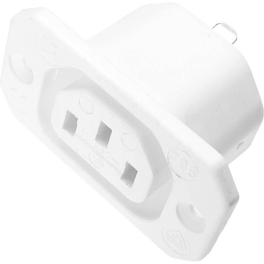 Kaiser Kaltgerätedose Einbau, Elektronikkabel + Stecker, Weiss