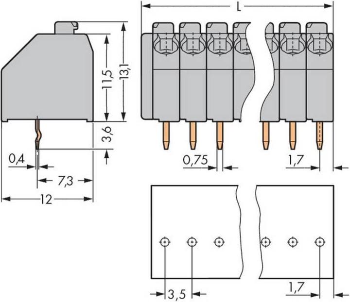 Actual product image Wago Spring-loaded terminal block