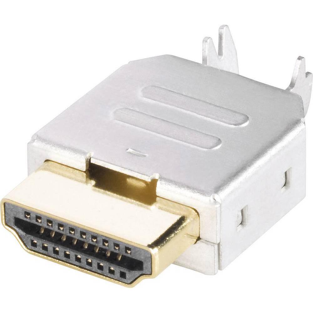 BKL Electronic HDMI-fähige Steckverbinder, Elektronikkabel + Stecker, Silber