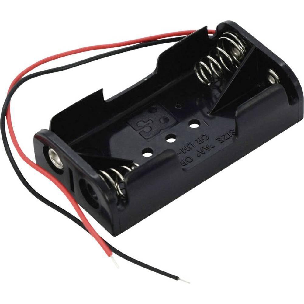 Takachi Batteriehalter für 2x, Batterie Zubehör, Schwarz