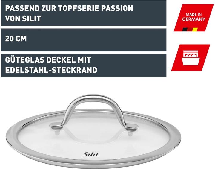 Produktbild Silit Glasdeckel zu Passion Ø 20cm (20 cm, Glas, Metall)