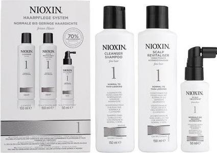 Produktbild Nioxin Starter Set 1, 2x/1x50ml (350 ml, Flüssiges Shampoo)
