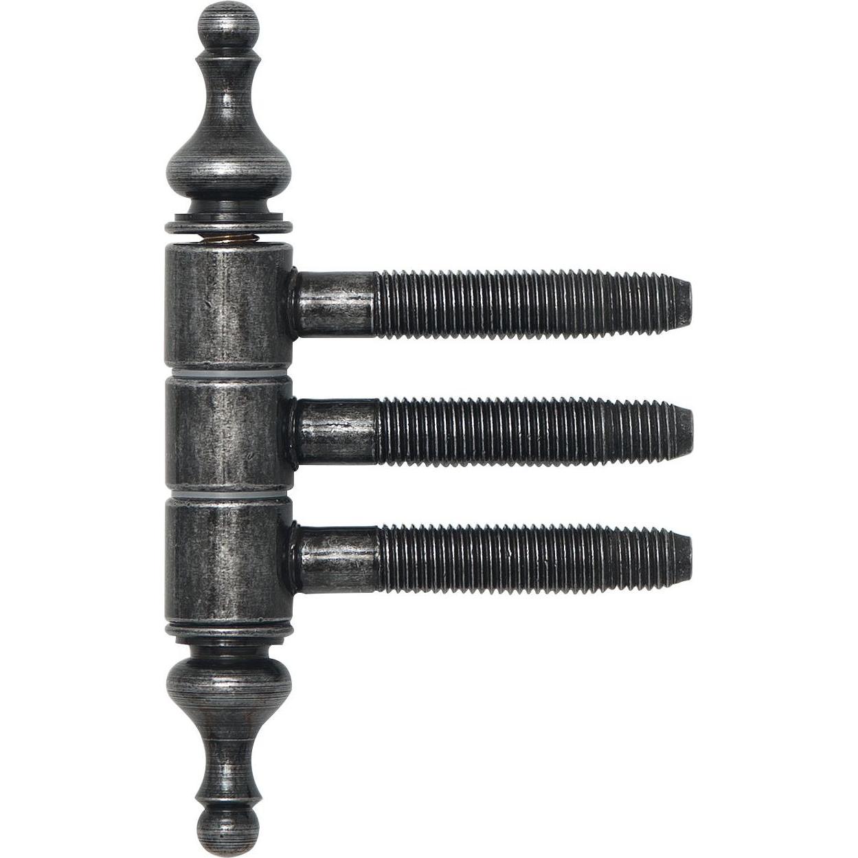 SFS, Türbeschlag + Scharnier, Einbohrzierband 16 mm Türband mit 3-Stufengewindebolzen, schwarz antik