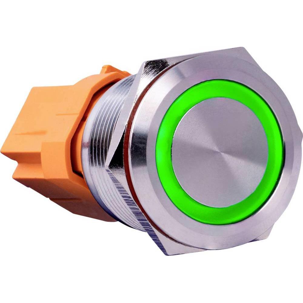Joy-it BUTTON22B-M-RD Tastschalter 250 V/AC 3 A 1 x Aus/Ein IK10, IP67 tastend 1 St., Taster + Schalter, Silber
