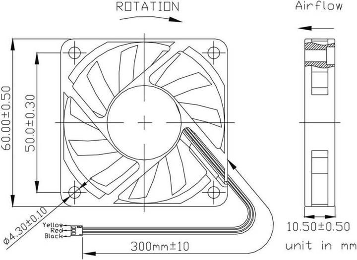 Immagine prodotto No Name Ventilatore assiale 12 V (60 mm, 1x)